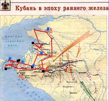 Маршрут экспедиции в Аланию-Русию